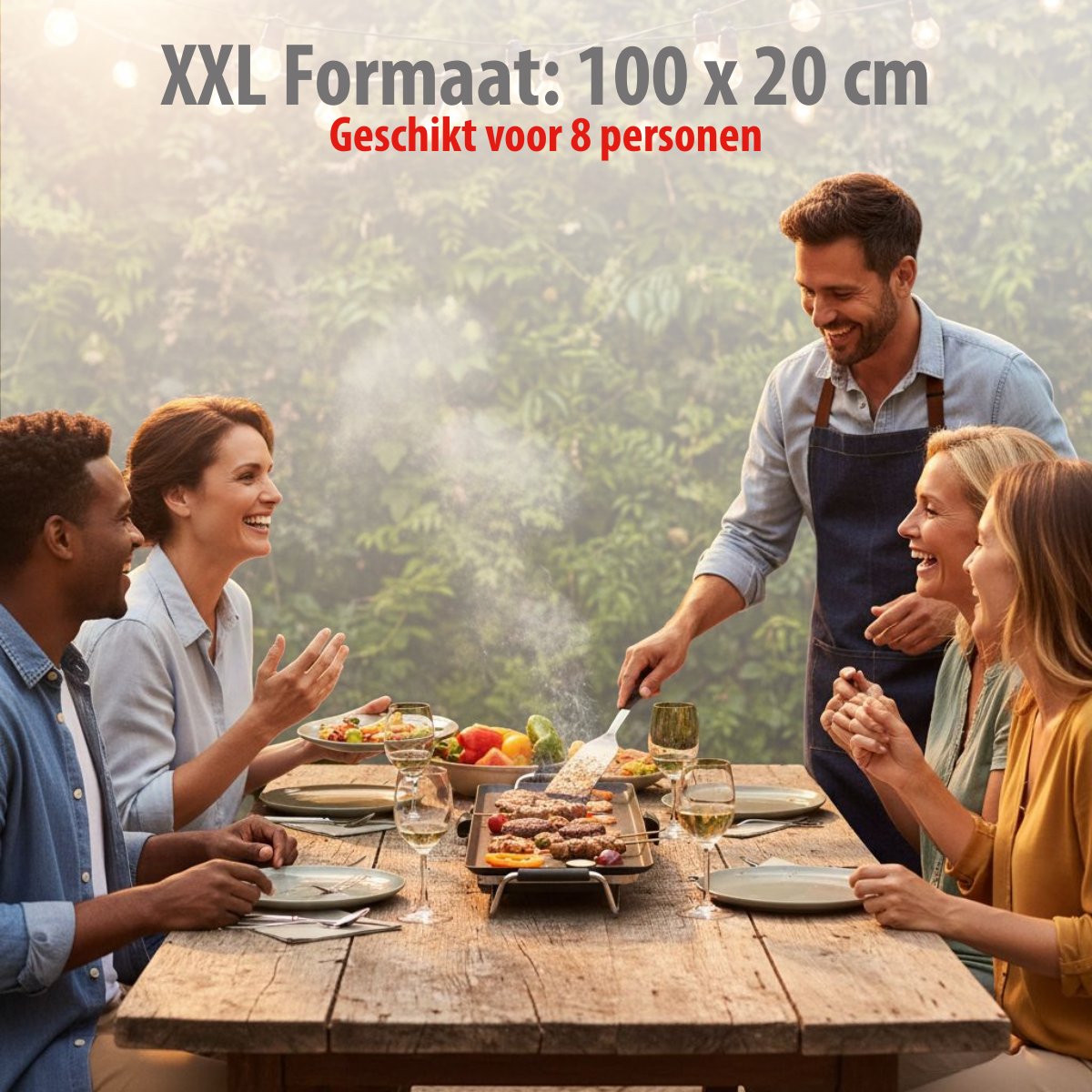 alpina Teppanyaki Bakplaat XXL - Grillplaat 2000W - maximondo