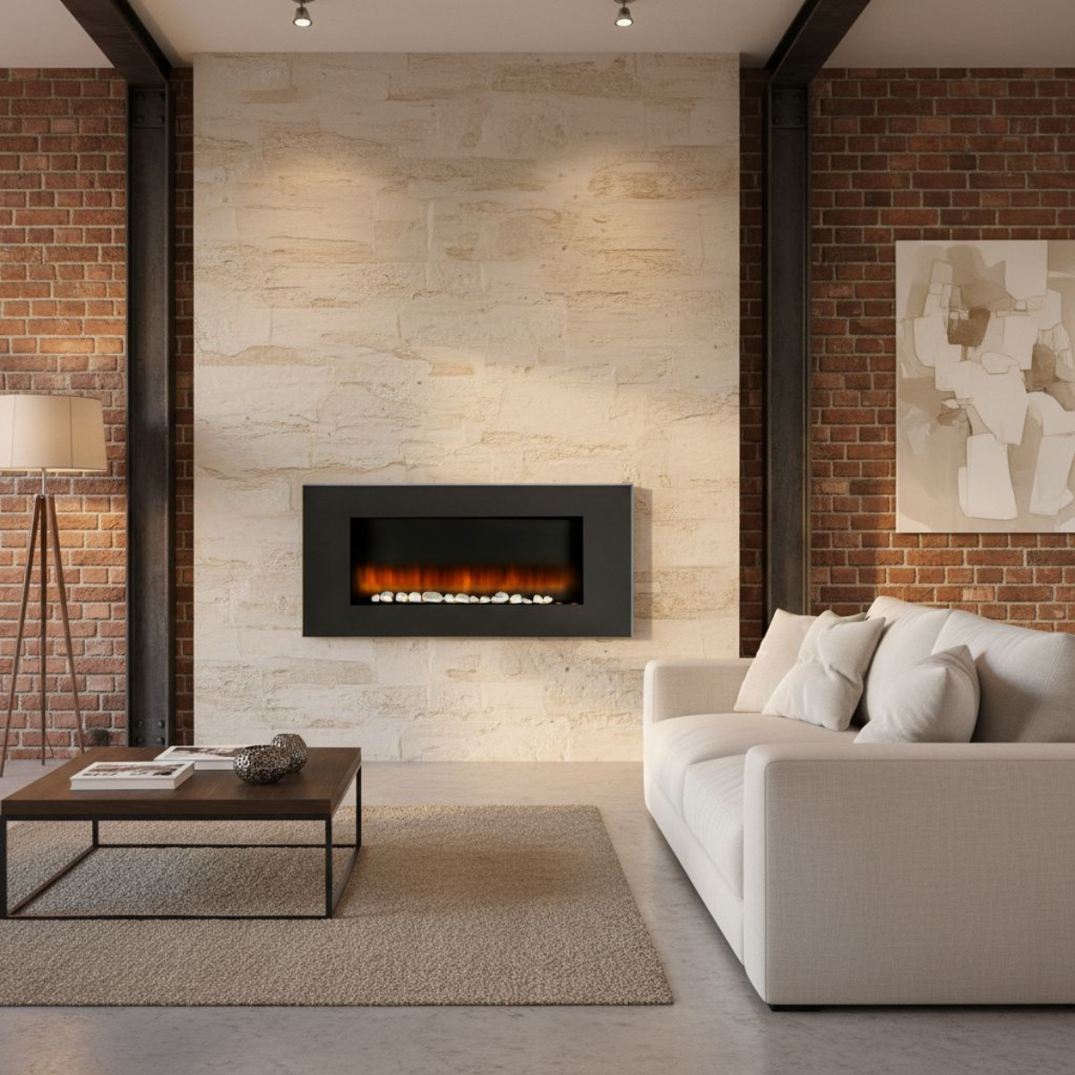 Classic Fire Electrisch 105x48x12cm Zwart - maximondo