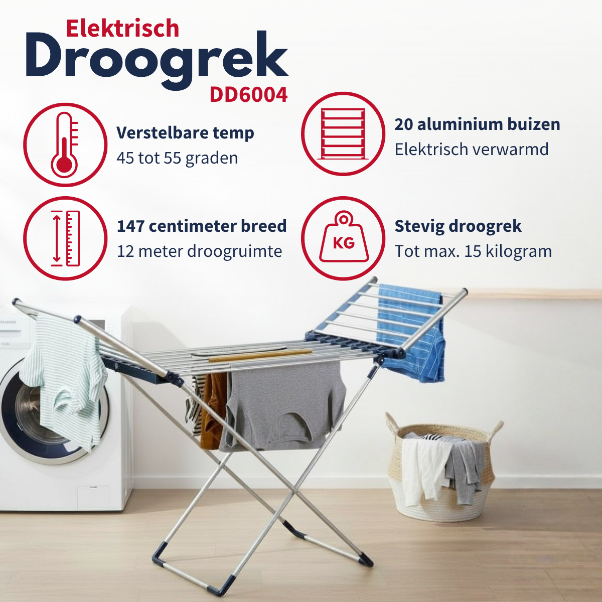 Dirt Devil Elektrisch Droogrek 230W - IPX1 - maximondo