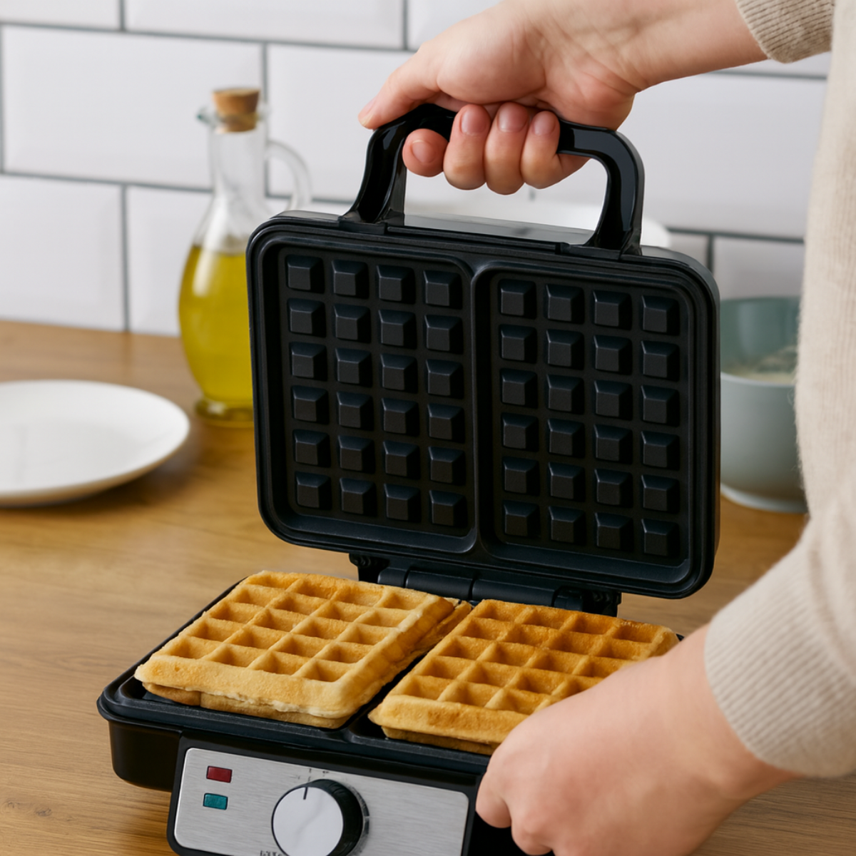 alpina Belgische Wafelmaker 1200W met Temperatuurregeling - maximondo