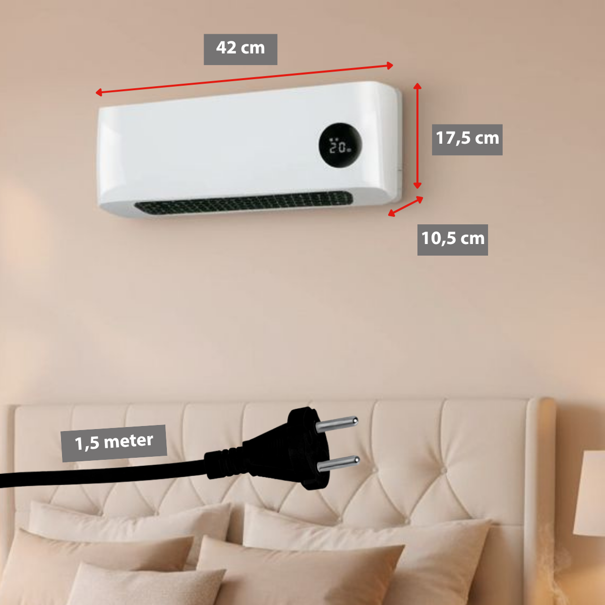 alpina wandverwarming en ventilator PTC keramisch 2000W