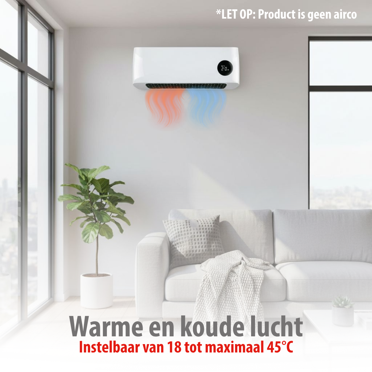 alpina wandverwarming en ventilator PTC keramisch 2000W - maximondo