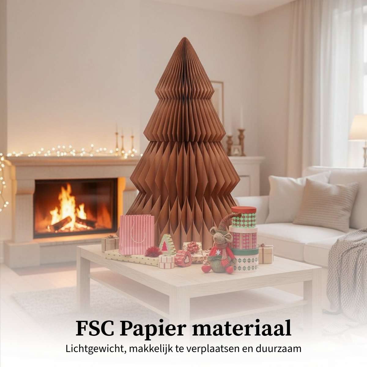 Mica Decorations Decoratie boom bruin FSC Mix - h152xd104cm