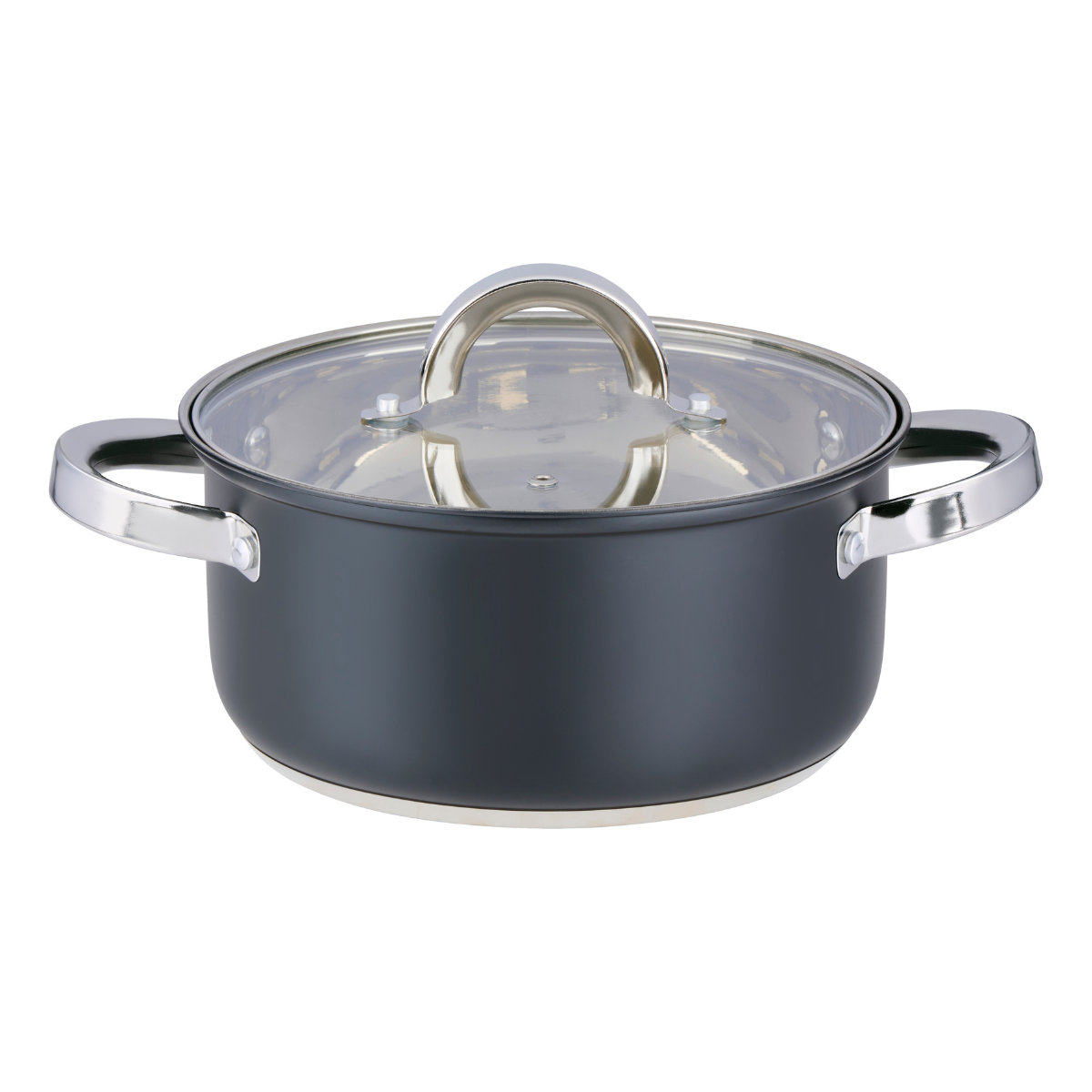 alpina Inductie Pannenset 4‑delig RVS met Glazen Deksel - maximondo