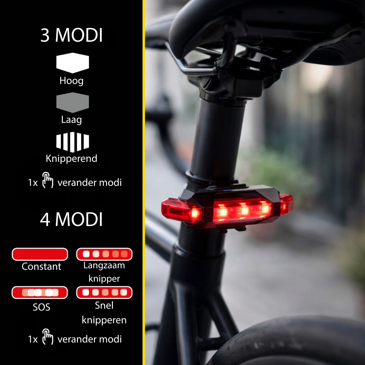 Dunlop Fietslamp Set Oplaadbaar - Fietsverlichting - maximondo
