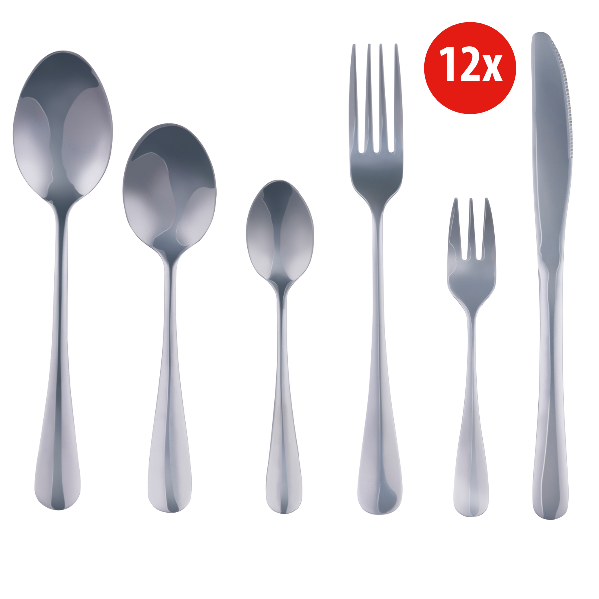 alpina Bestekset 75‑delig voor 12 Personen – Roestvrij Staal - maximondo