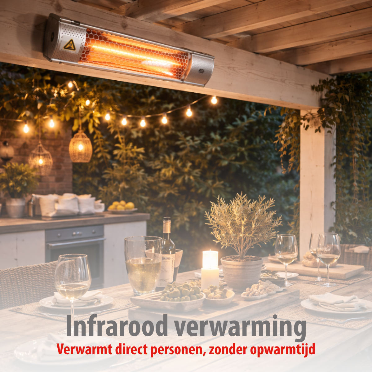 alpina Terrasverwarmer Infrarood Verwarming - Heater 2000W