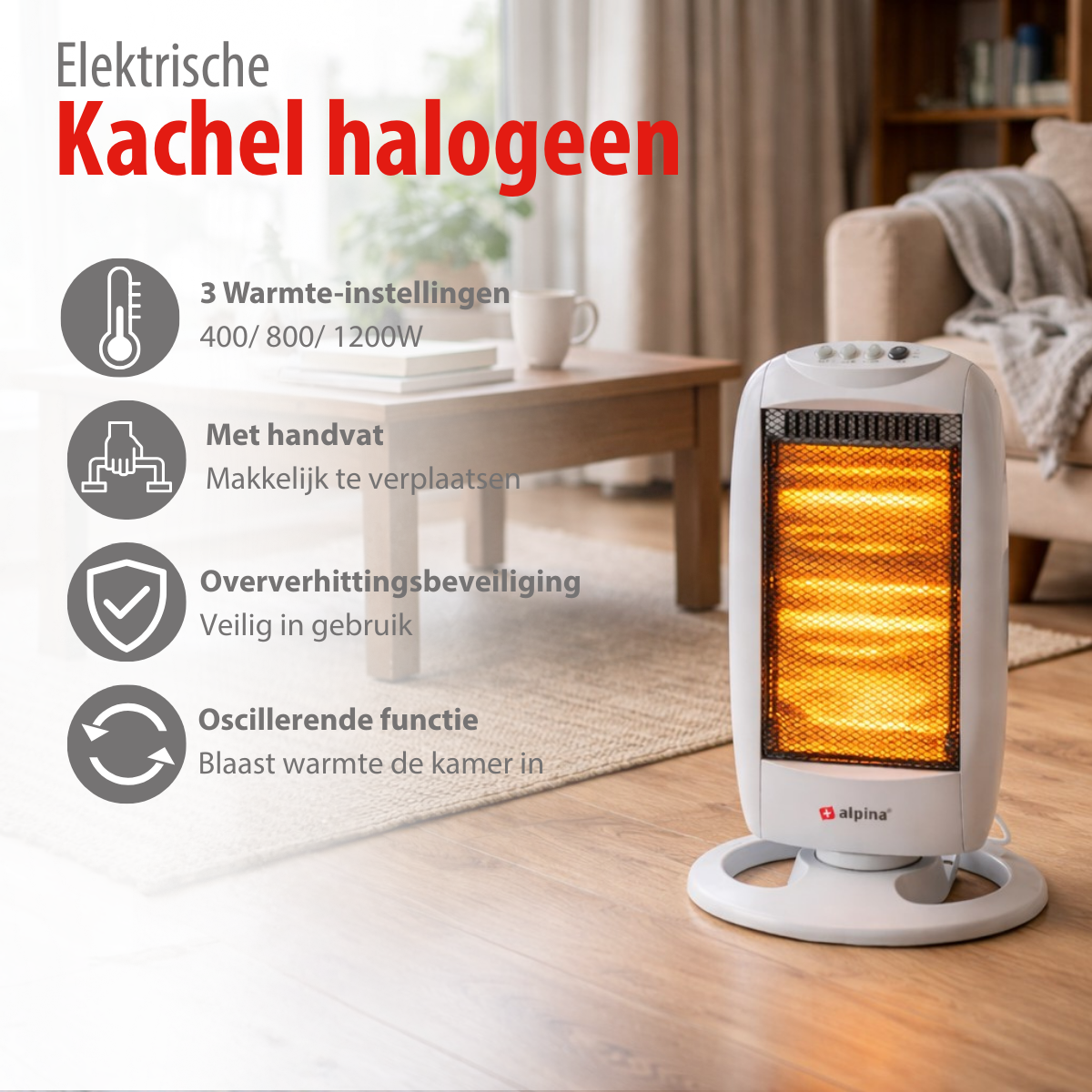 alpina Kachel Halogeen 1200W - maximondo