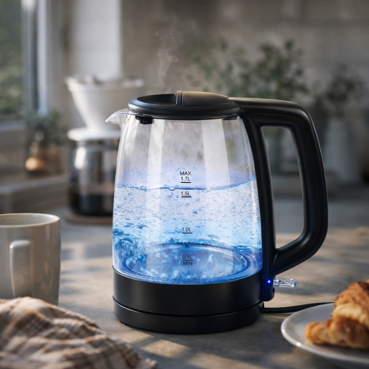 alpina Waterkoker 1,7 Liter - Waterkoker Glas 1850-2200W - maximondo