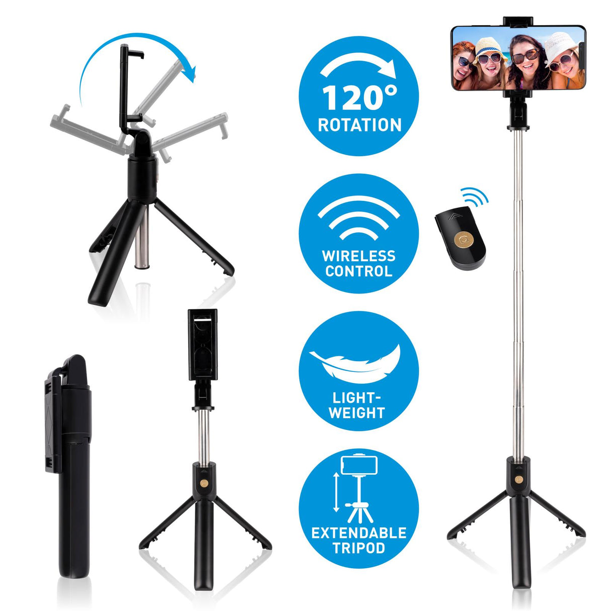 Selfie Stick en Tripod voor Smartphone Bluetooth