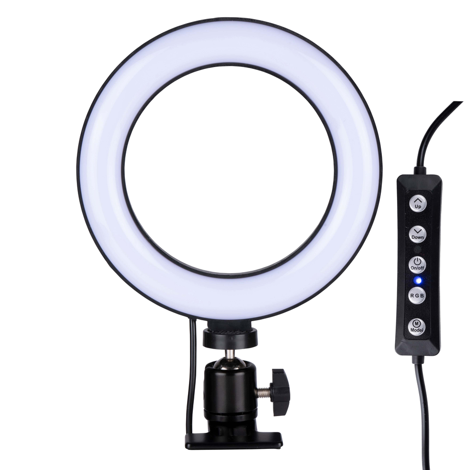 Ringlicht met Clip RGB ⌀16 CM