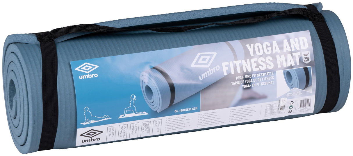 Yoga Mat met Band Blauw 190 x 58 x 1 CM