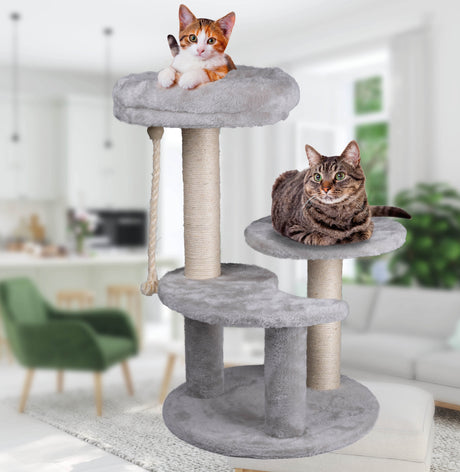 Cat scratching post grey