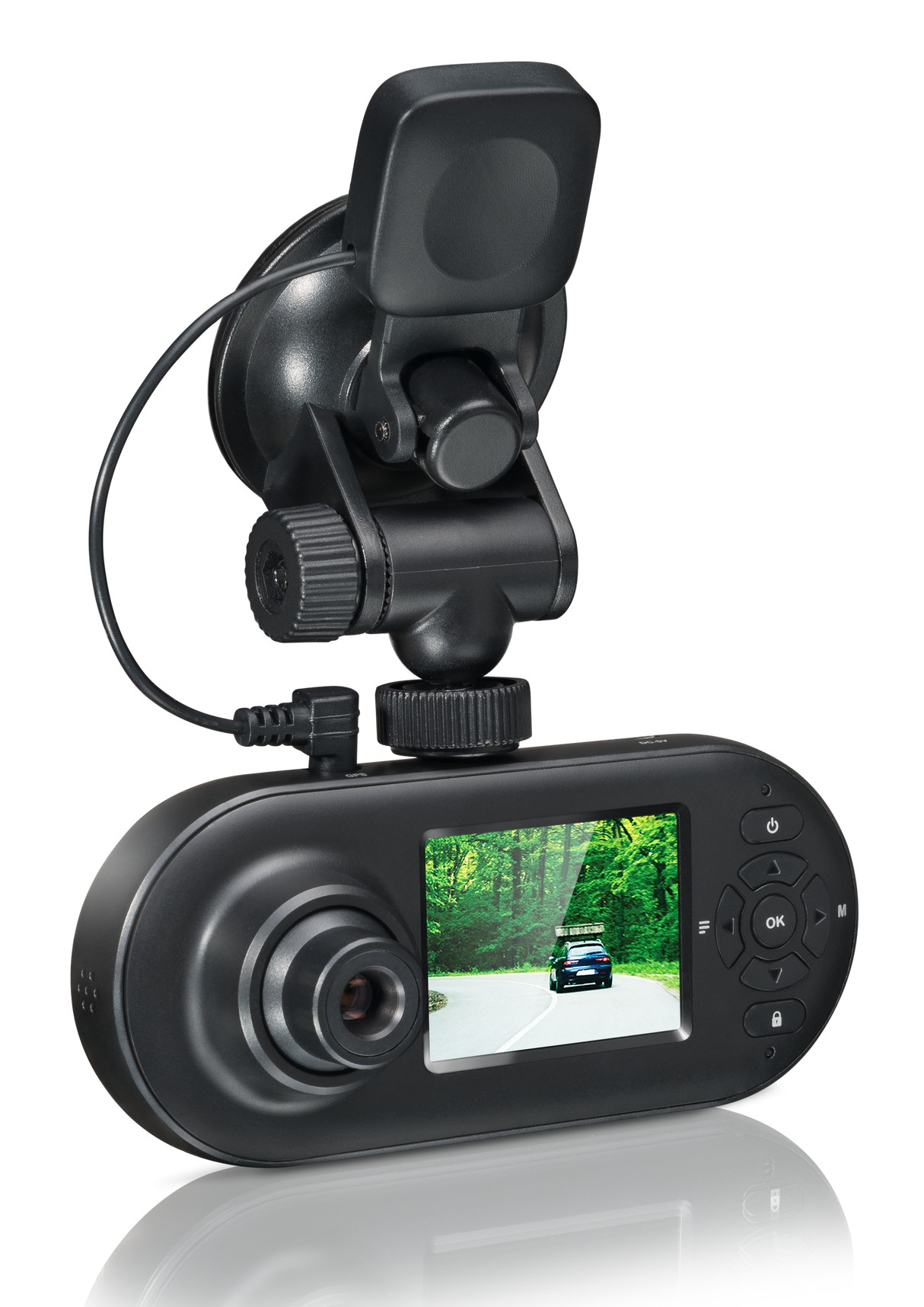 Dashcam MDC500GW - tweezijdige camera - G-sensor - GPS