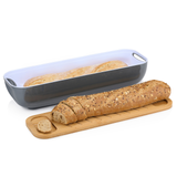 Bread box with bamboo lid/cutting board