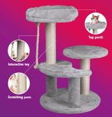 Cat scratching post grey