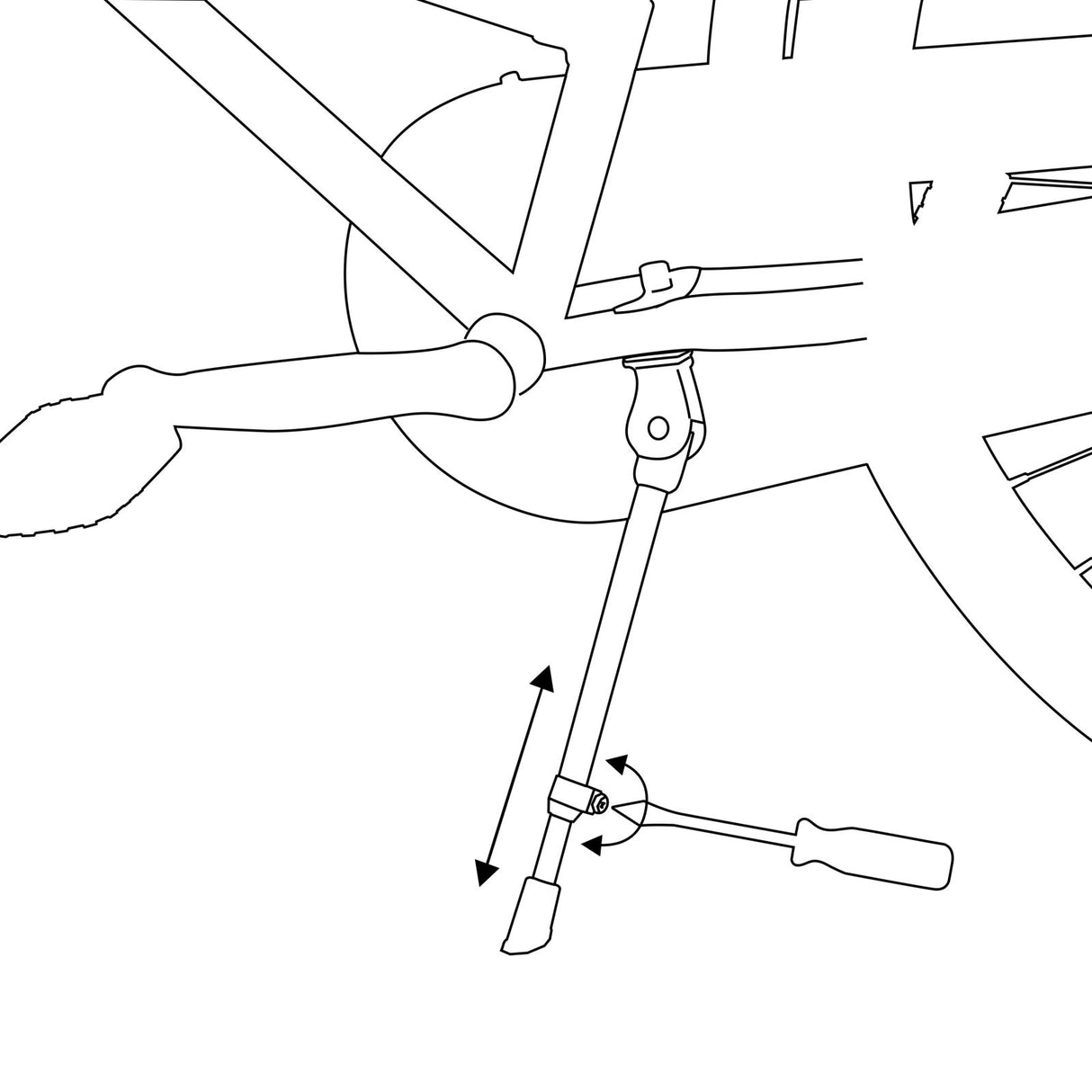 Fietsstandaard Midden voor Fietsen 20-28"