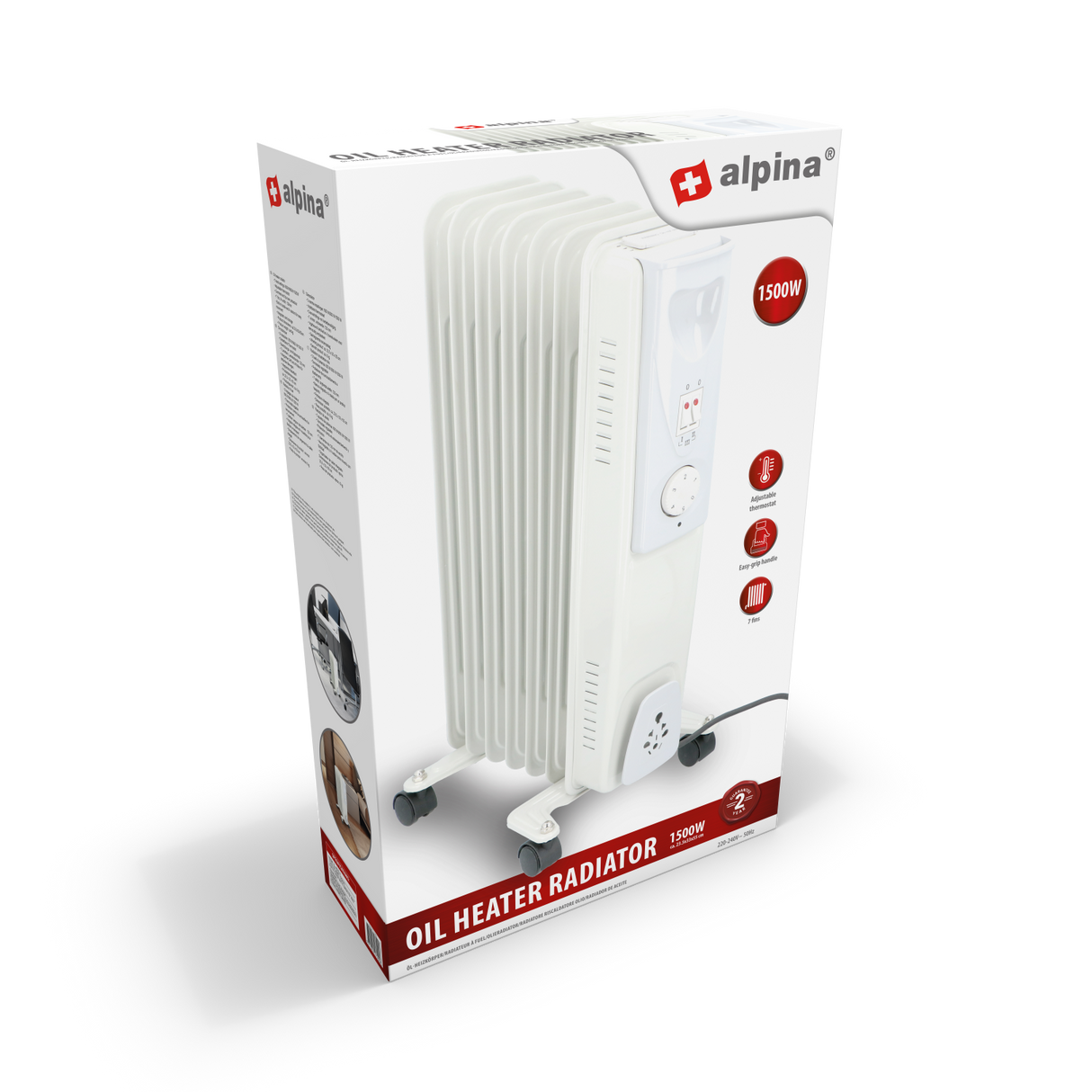 Oil heater 1500W 7 fins