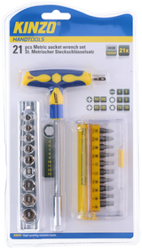 Socket wrench metric 21pcs