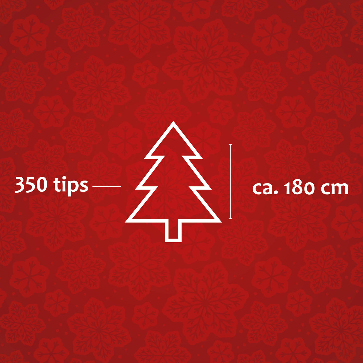 Xmas tree fir 180cm 350tips