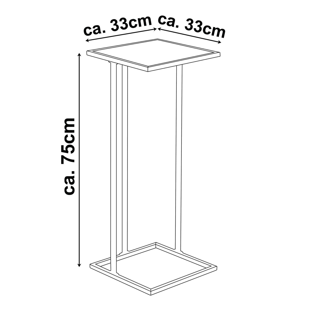 Side table H75cm