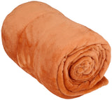 Fleece Deken 150 x 200 CM Oranje/Terracotta