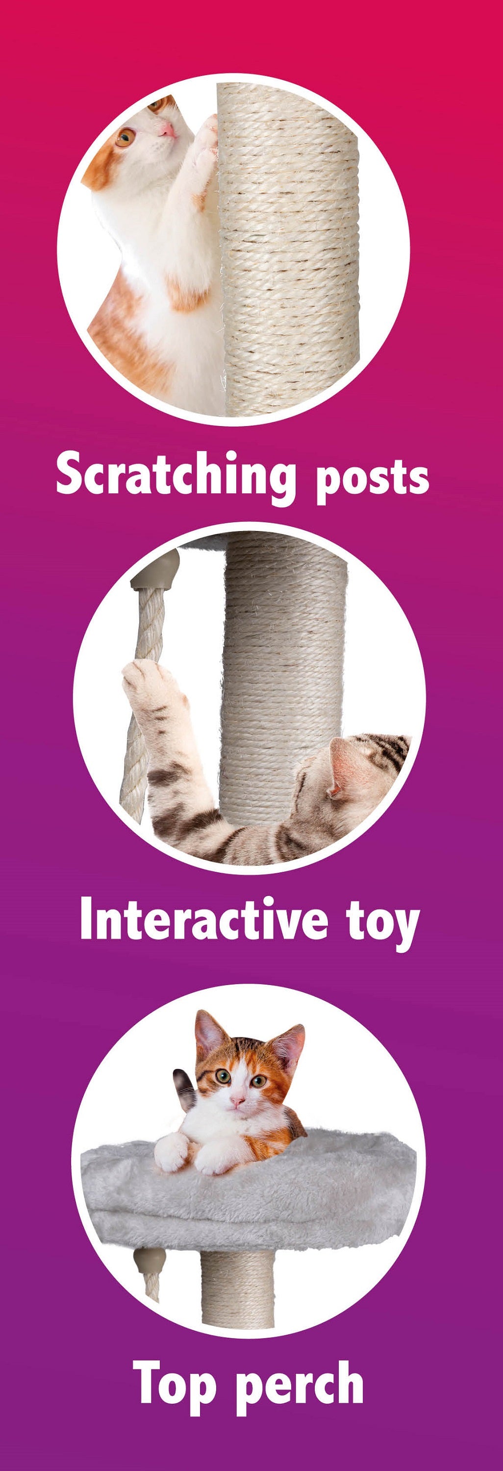 Cat scratching post grey