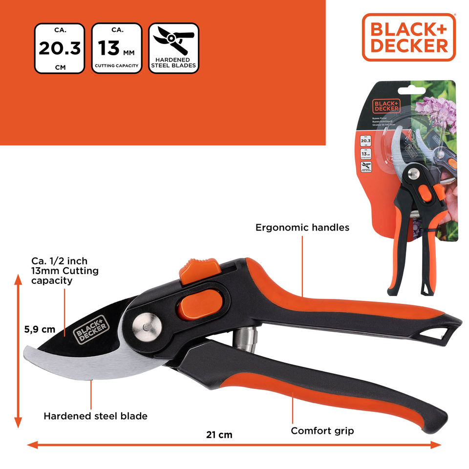 BLACK+DECKER Snoeischaar 20,3 cm - maximondo