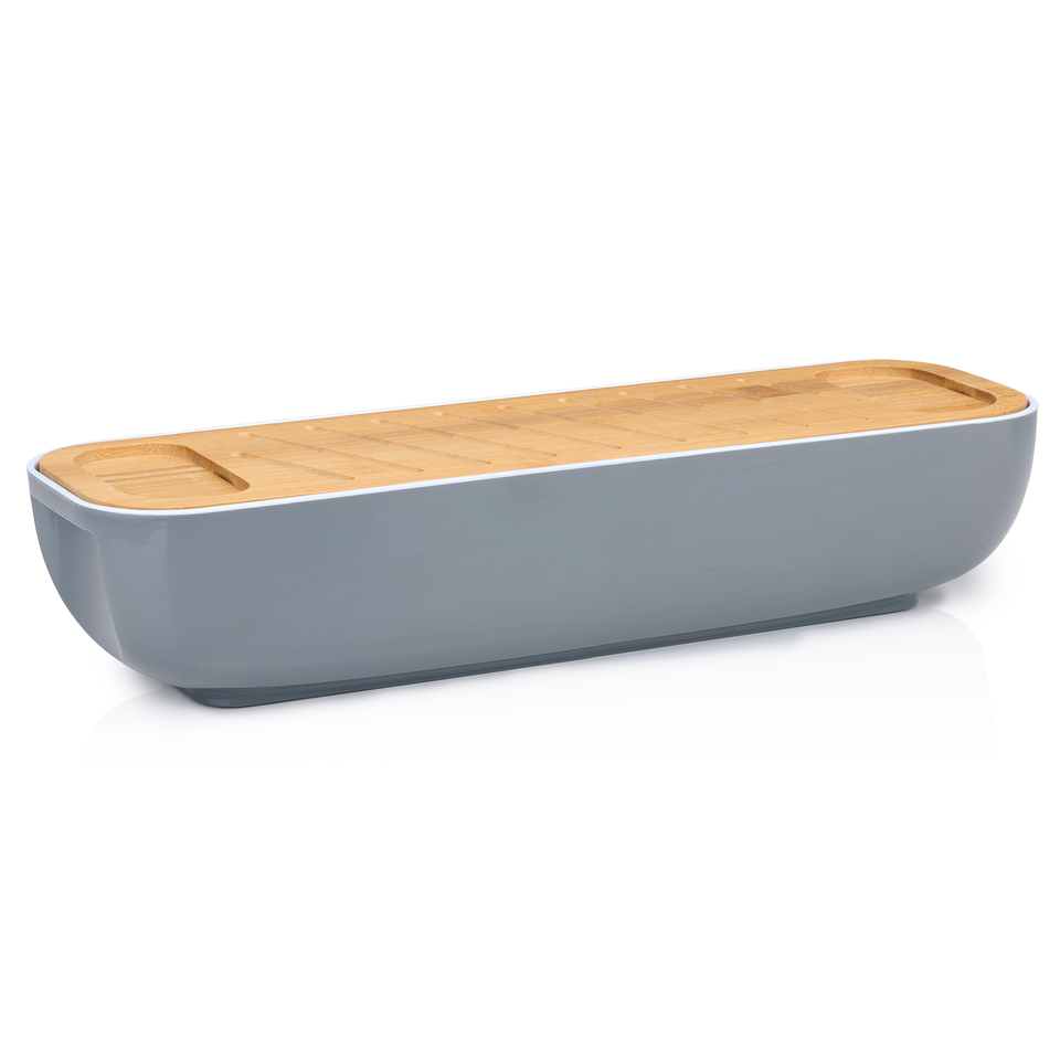 Bread box with bamboo lid/cutting board