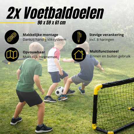 Dunlop Voetbaldoel 90 x 60,5 x 61cm - Opvouwbaar - maximondo