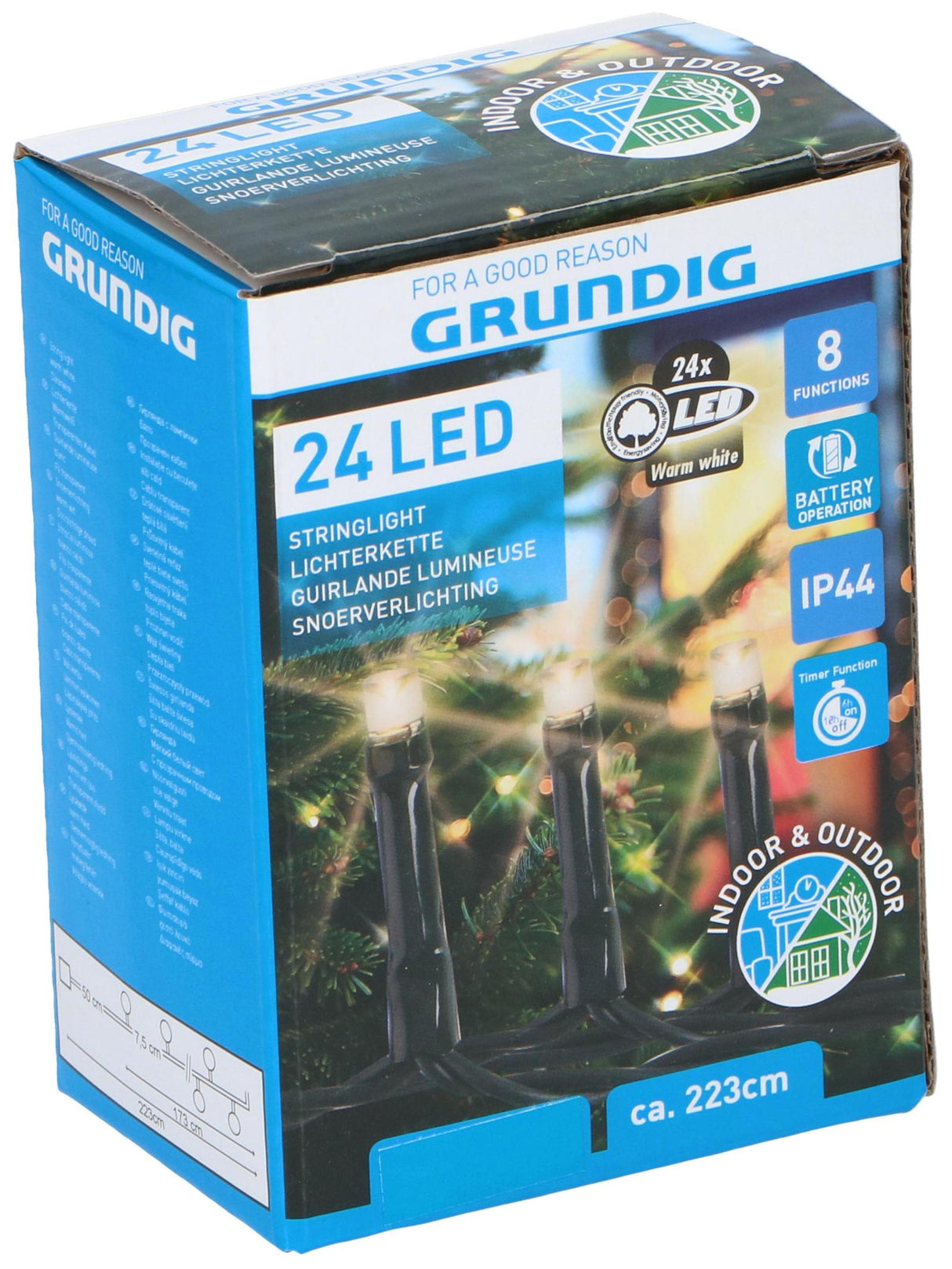 Kerstverlichting 24 led 8 Functies In- & Outdoor op Batterijen