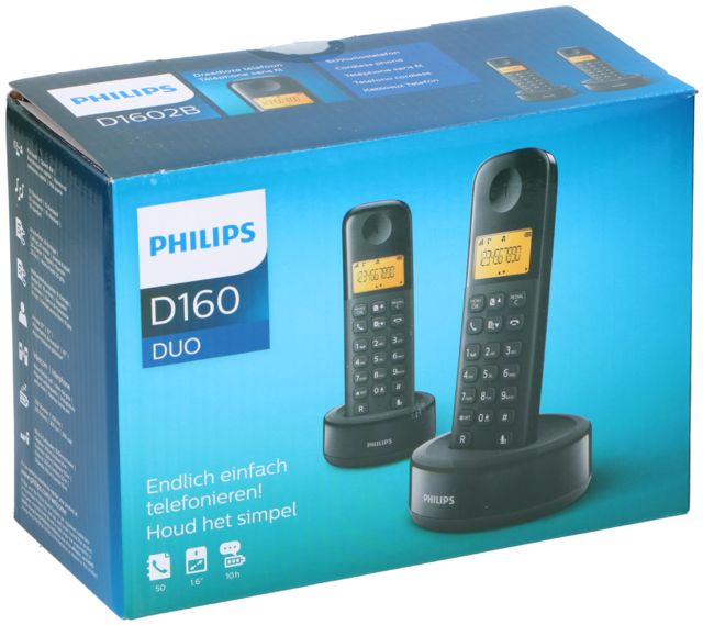 Draadloze Telefoon D1602B0 DUO Zwart