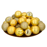 Kunststof kerstballen set goud 60 stuks