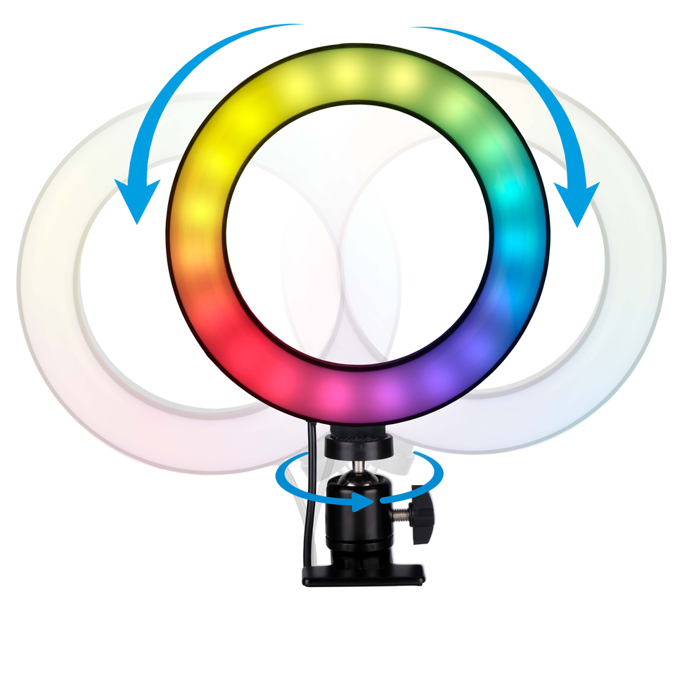 Ringlicht met Clip RGB ⌀16 CM