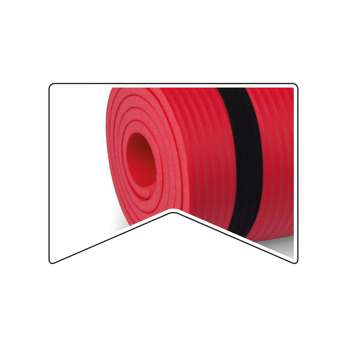 Yoga Mat met Band Rood 190 x 58 x 1 CM