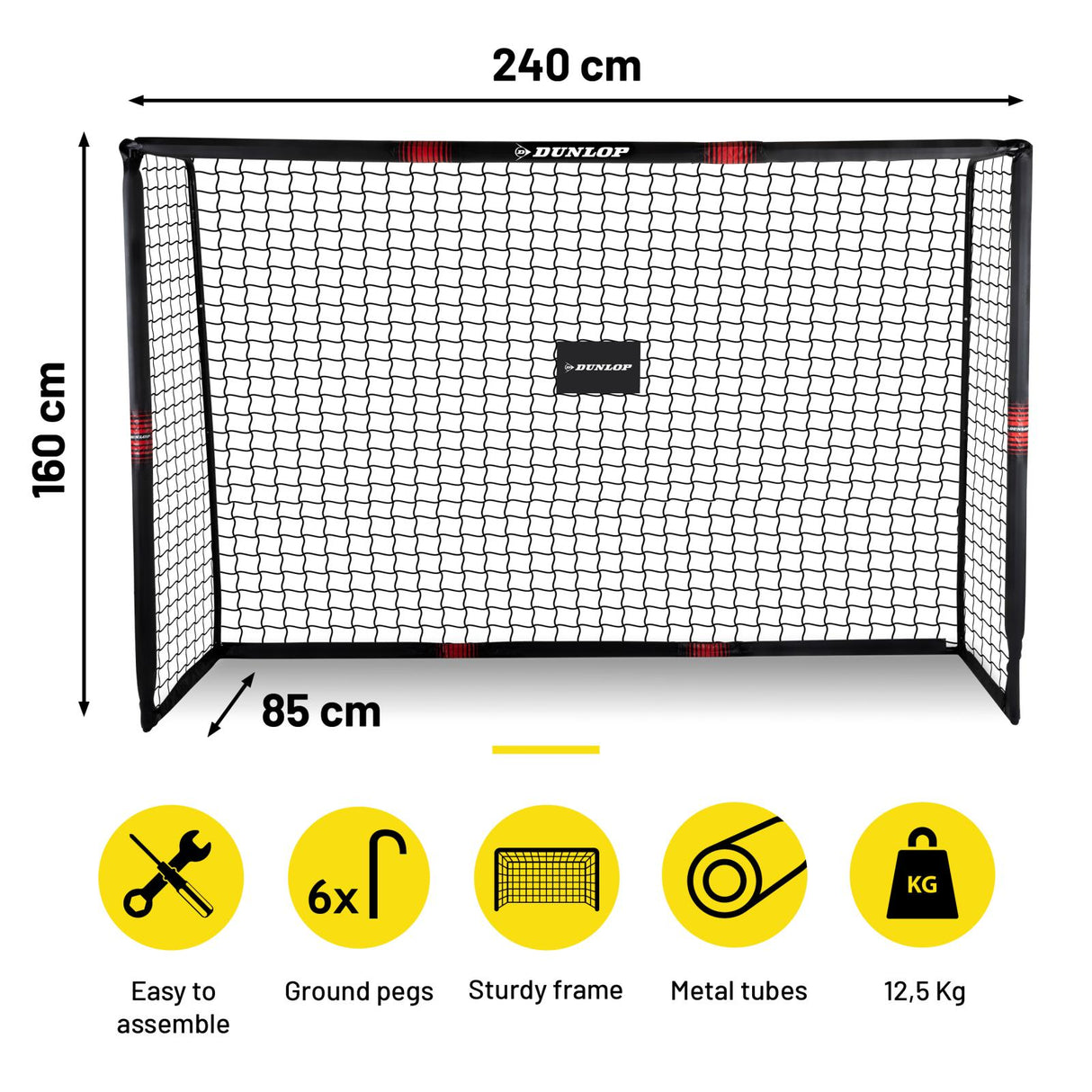 Voetbaldoel Metaal 240 x 160 x 85 CM