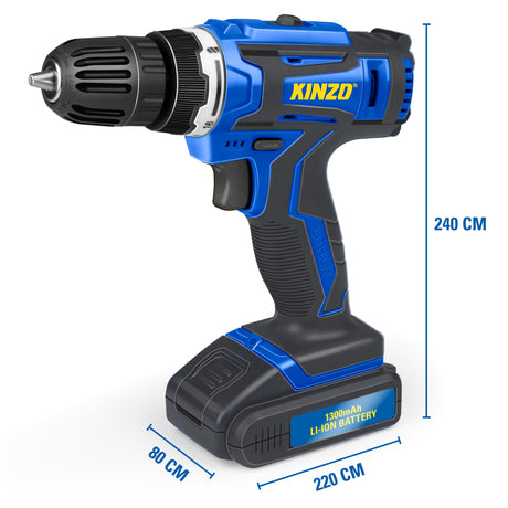 Kinzo Accuboormachine - Accu Boormachine met LED 14.4V