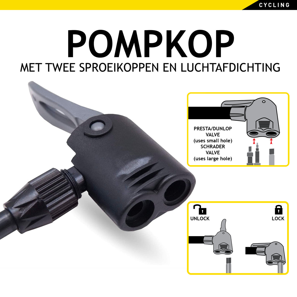 Fietspomp met Drukmeter