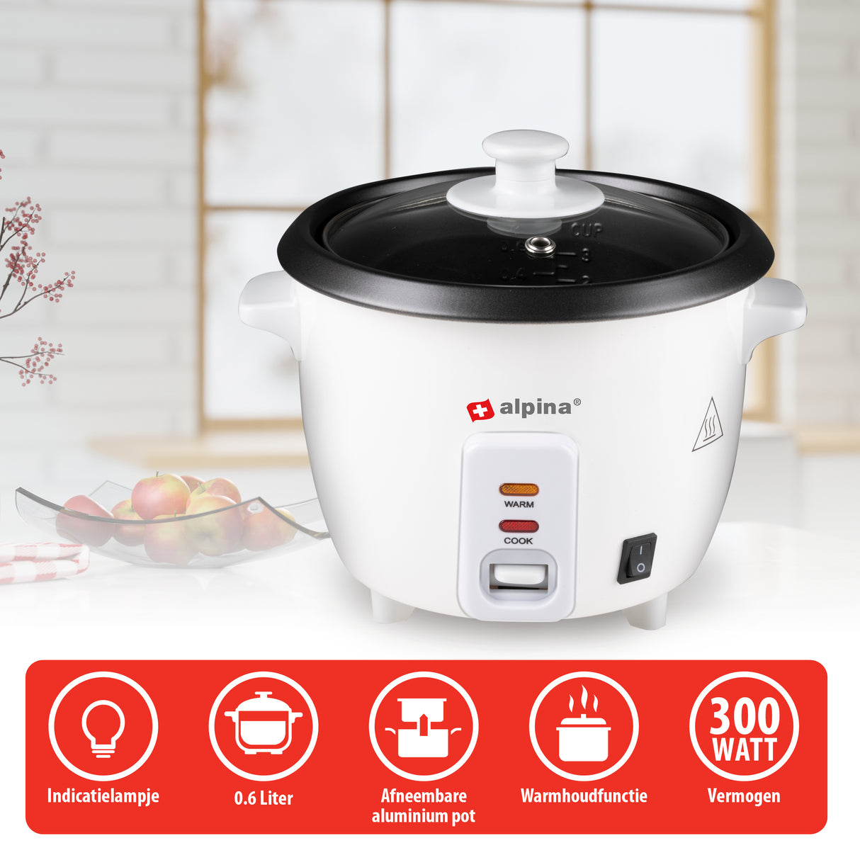 alpina Rijstkoker 0,6L 300W