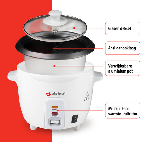alpina Rijstkoker 0,6L 300W - maximondo