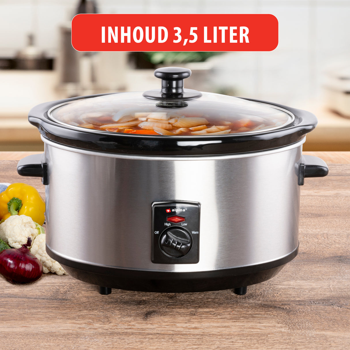 Slowcooker 3.5L RVS