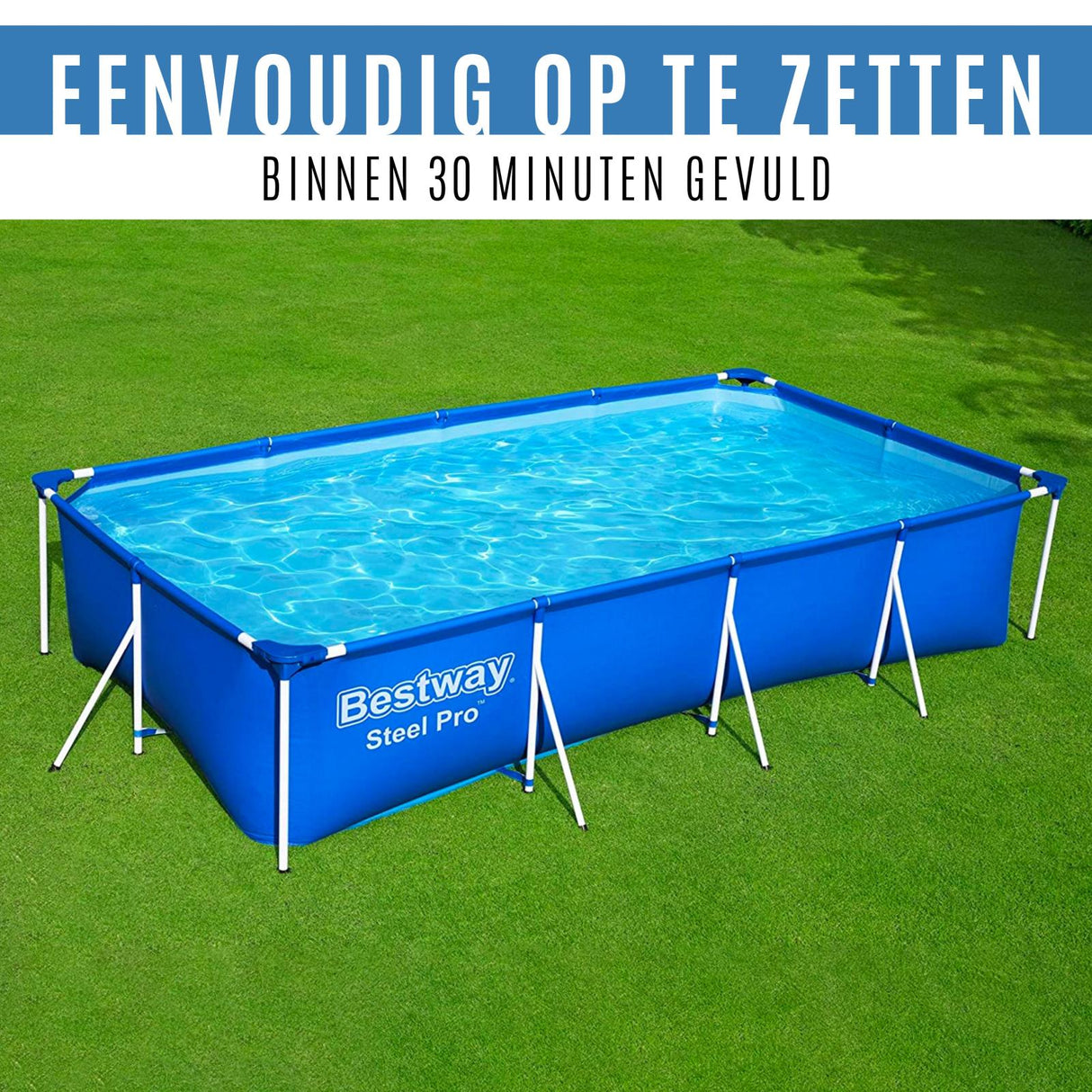 Zwembad 4 meter + schoonmaakset