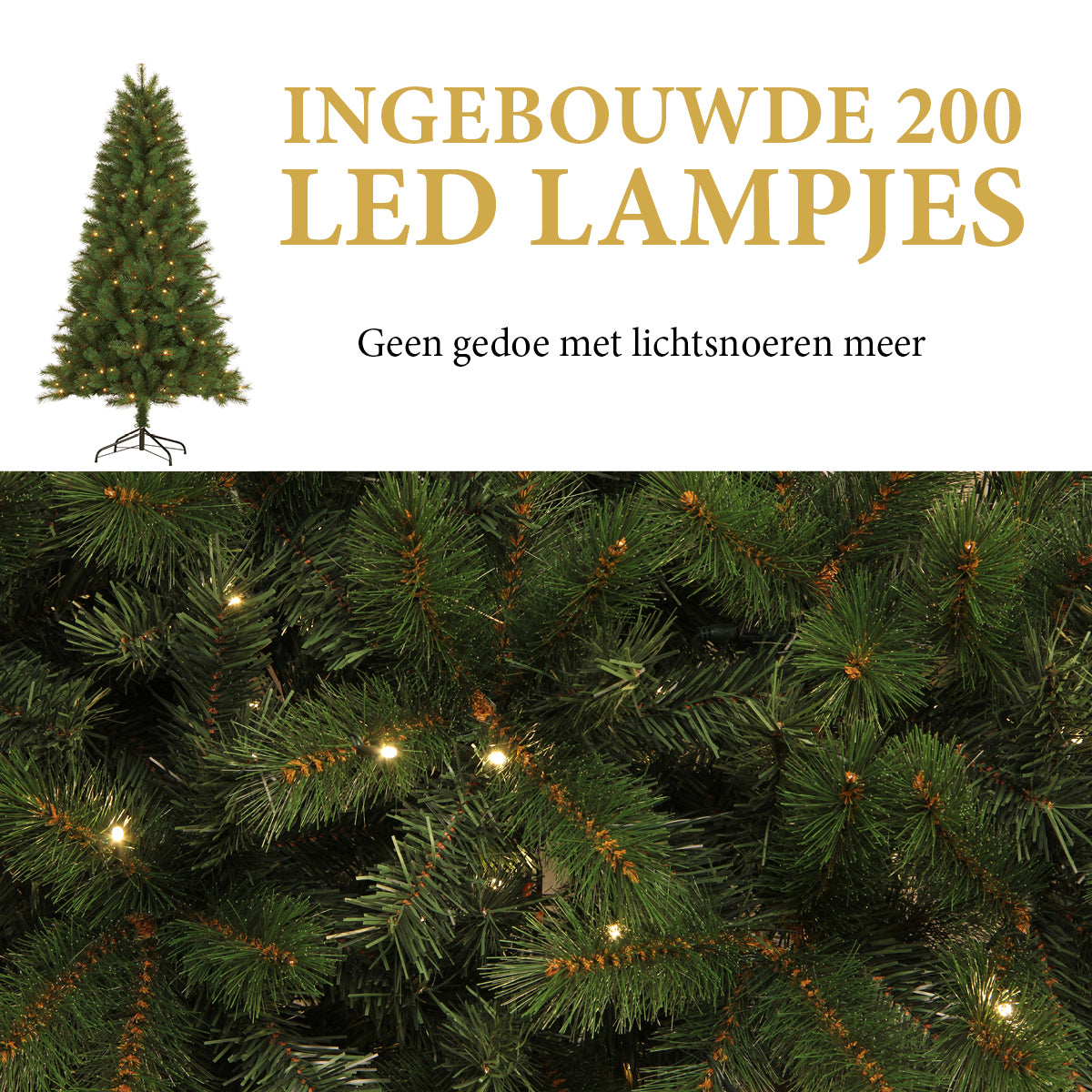 Kunstkerstboom met LED Verlichting 215 CM