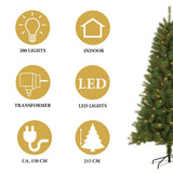 Kunstkerstboom met LED Verlichting 215 CM