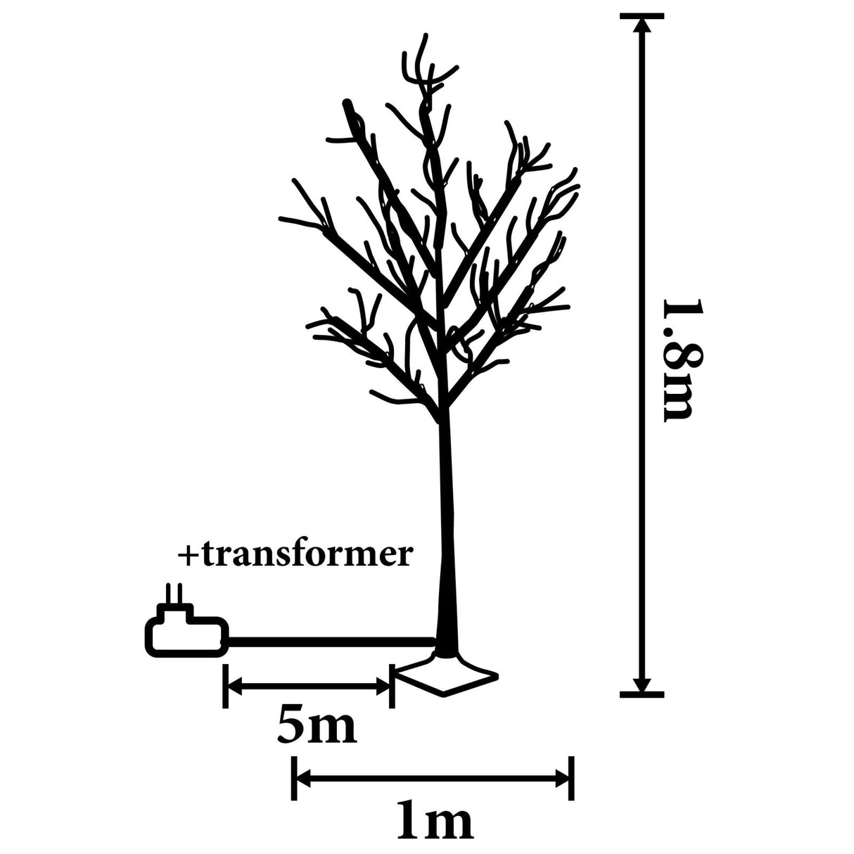 Lichtboom met LED Kerstverlichting 180CM