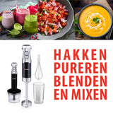 Staafmixer met Hakmolen en Garde 1000W