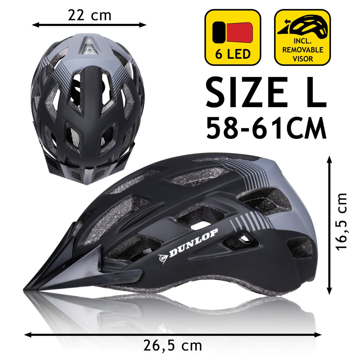 Fiets Helm L met LED