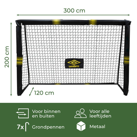 Voetbaldoel Metaal 300 x 200 x 120 cm