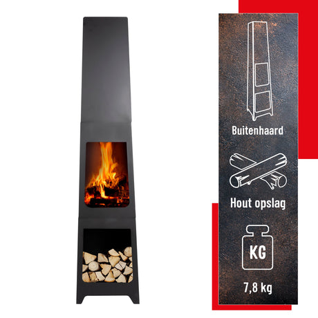 BBQ Collection Tuinhaard 36 x 36 x 150 cm - maximondo