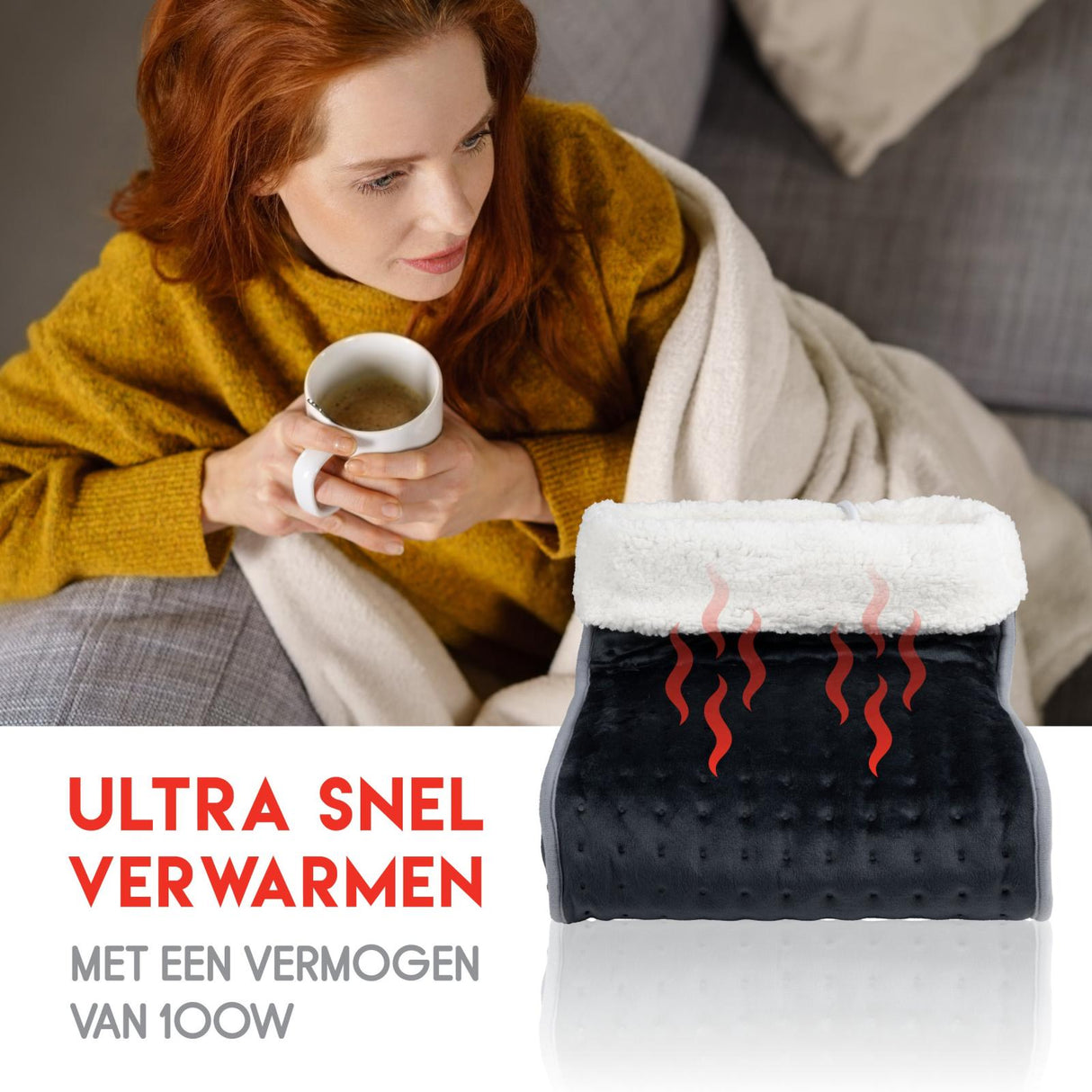 Elektrische Voetenwarmer Donkergrijs